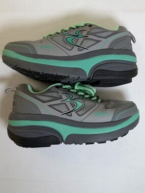 Gravity Defyer G-Defy Ion Womens 7.5 Gray Teal Walking Shoes TB9022FGU